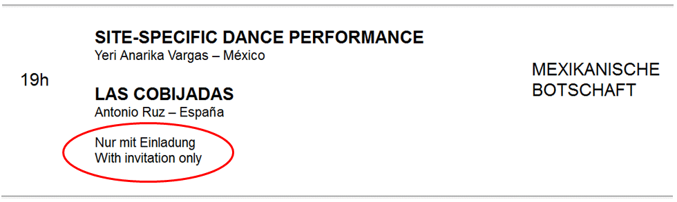 Image: Plataforma 2013 - performance in the Mexican embassy only for invited guests